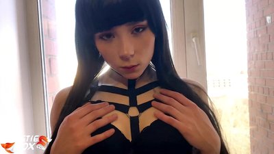 Hot Brunette Sucks Deeply and Sensitively Fucked for Money